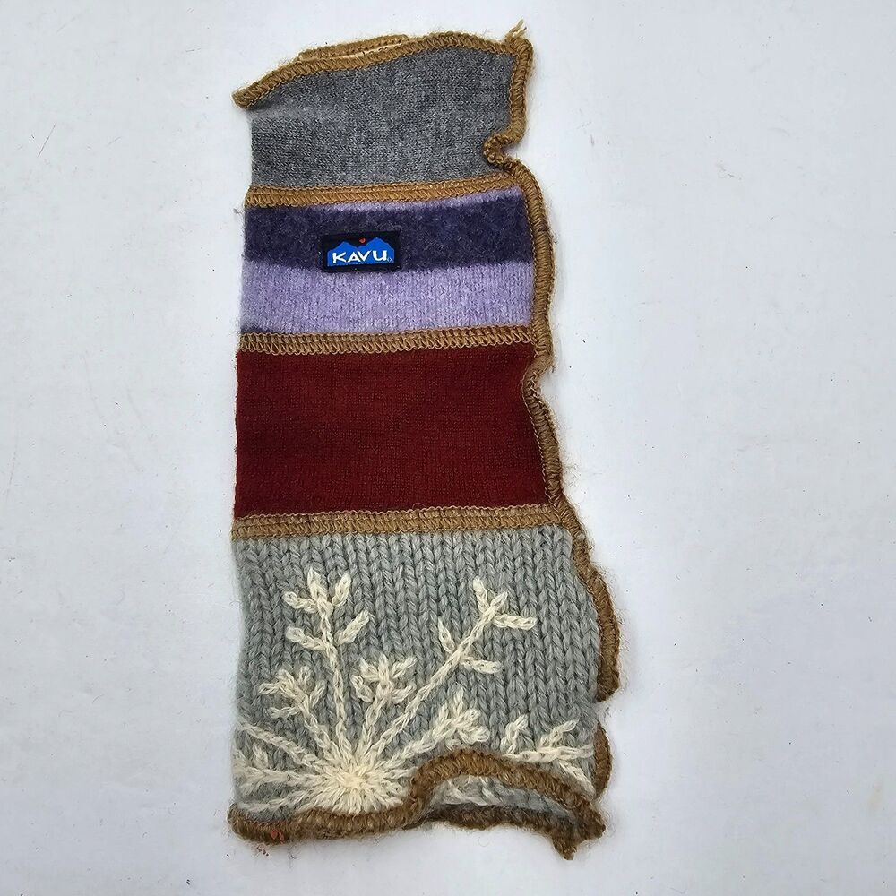 Kavu Fingerless Glove Arm Warmer Knit Single Replacement Hand Snowflake Wool USA